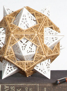 diy手作美国时尚款雕纹三维摆件