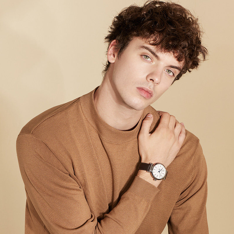 专柜同款飞亚达防水皮带复古机械表 飞亚达国产腕表