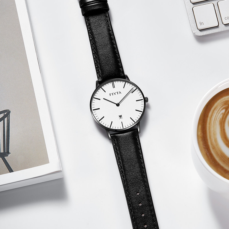 飞亚达one系列手表男皮带石英表男表学生韩版简约时尚潮男士腕表