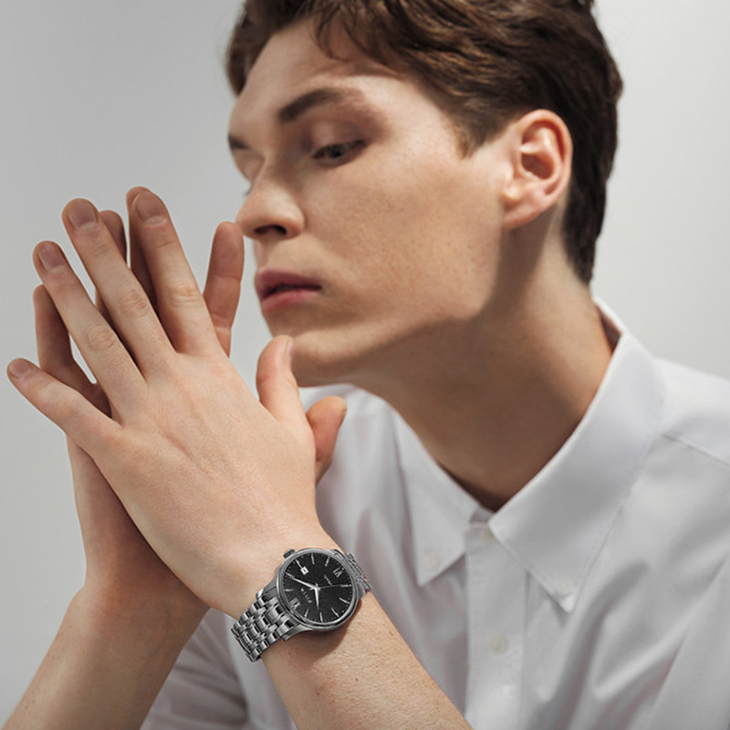 飞亚达男全自动机械钢带简约男表 飞亚达国产腕表