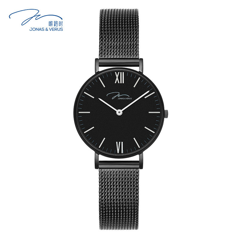 飞亚达情侣手表唯路时米兰编织钢带简约防水时尚潮流石英表男女款