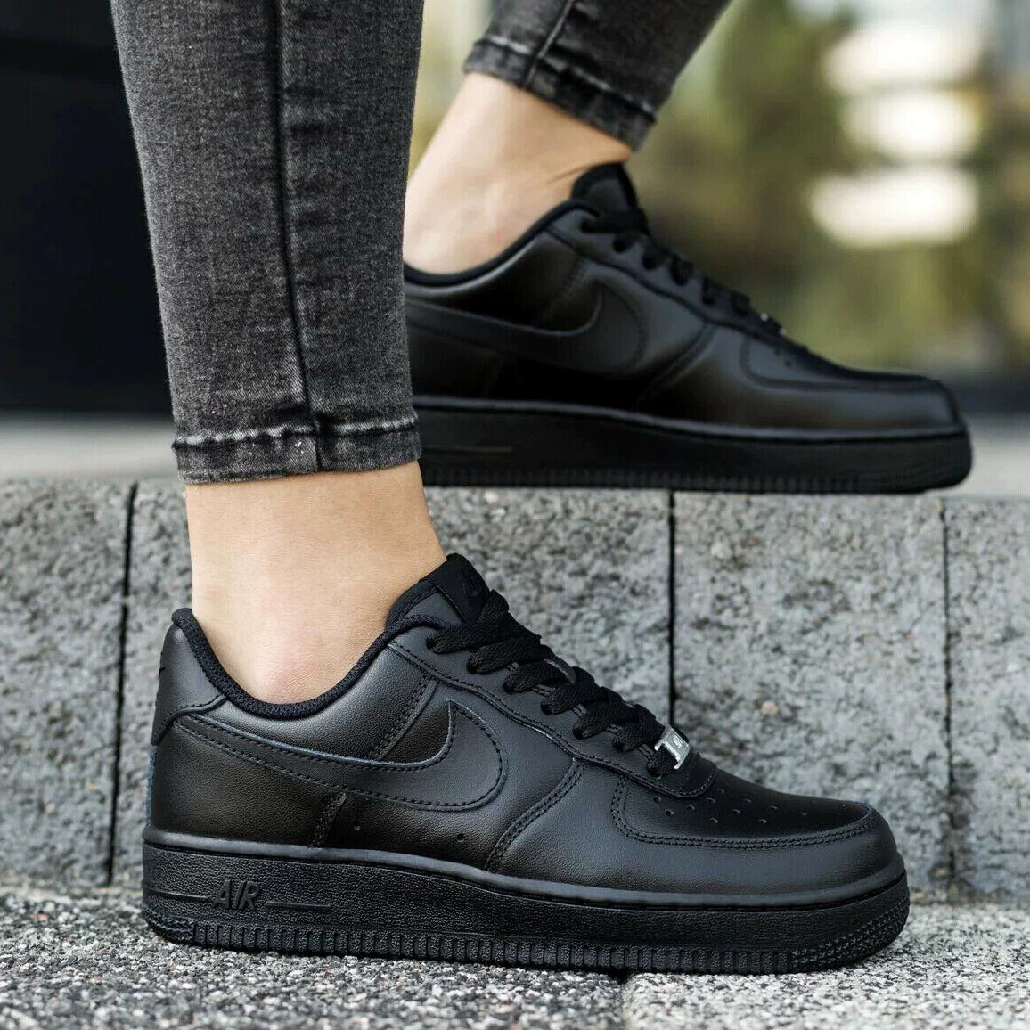 Nike Air Force 1 Nike AF1 Air Force One женские кроссовки Black Warrior низкие кеды CW2288-001