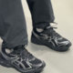 ASICS black and silver non-slip, wear-resistant and versatile running shoes