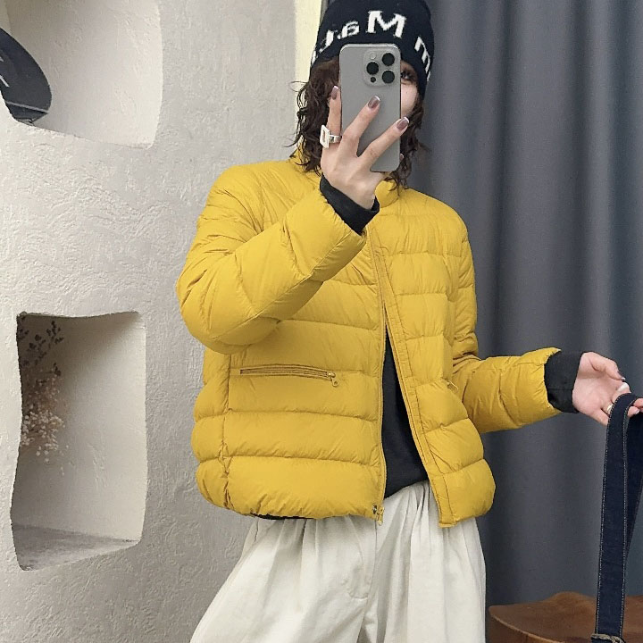 韩版时尚新国标90白鸭绒女士羽绒服25冬季新款洋气安心绒圆领外套 - 图1