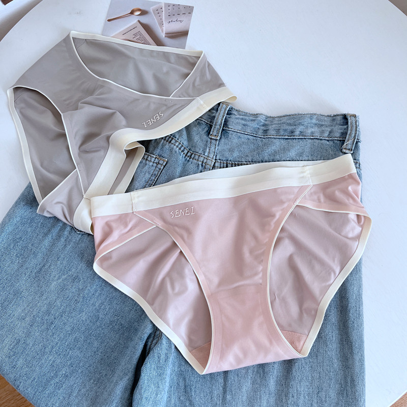 丝滑~高颜值裸感冰丝内裤女低腰运动女士三角裤薄透气短裤纯棉裆,淘宝优惠券,粉丝福利购,淘宝优惠卷