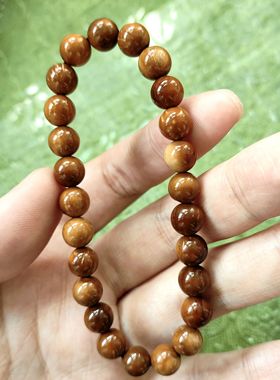 精品高油高抛库克菩提单圈手串8mm素圈diy文玩佛珠手串盘玩变色