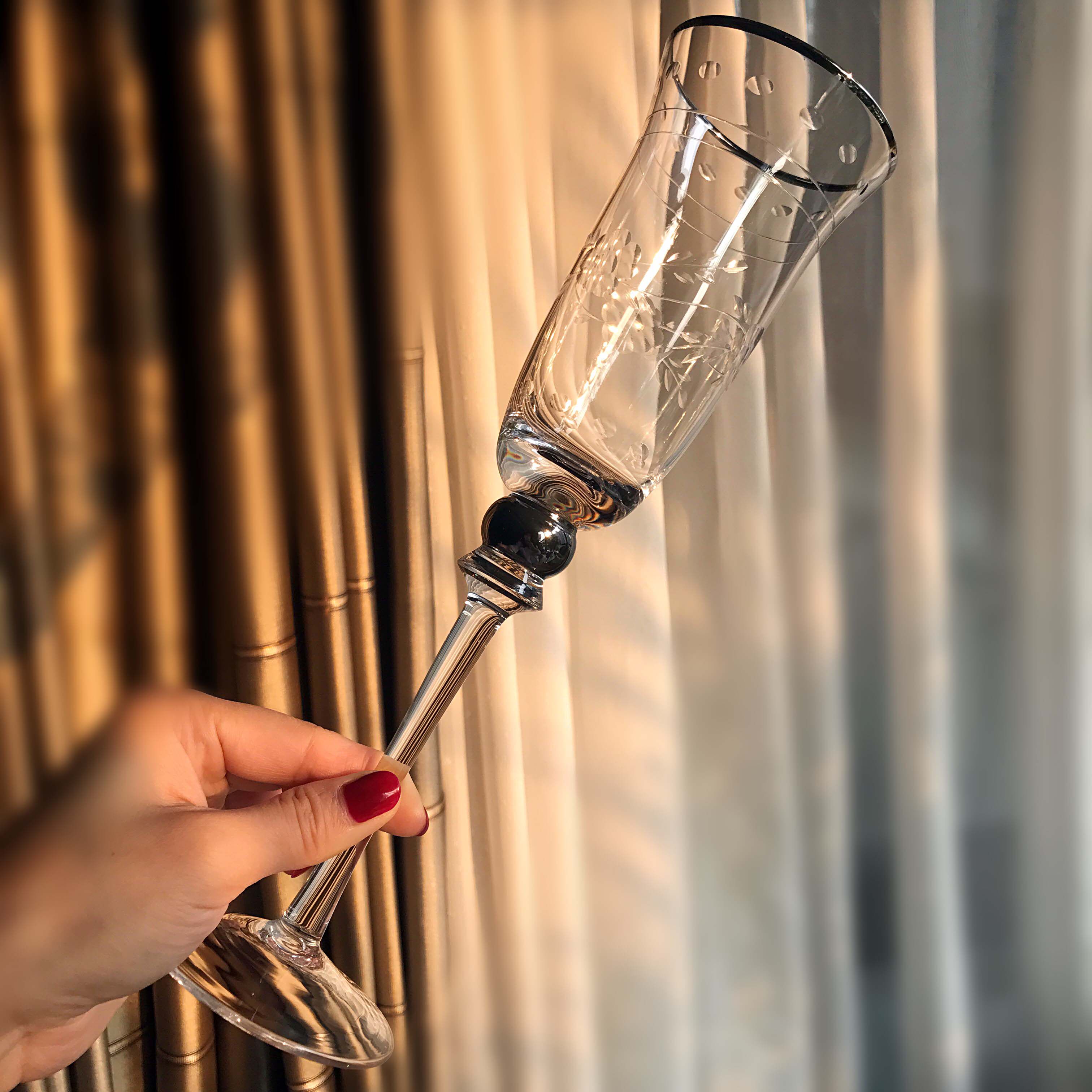 du家原创雕花香槟杯 经典复古 纯手工雕刻高颜值香槟杯 葡萄窖主 - 图2