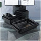 Black melamine plate square cooked food display braised dish