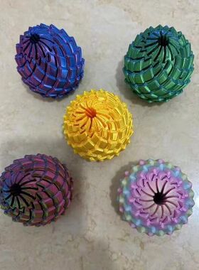 跨境亚马逊3D打印解压龙蛋Twisty Fidget Dragon Egg slime扭扭蛋