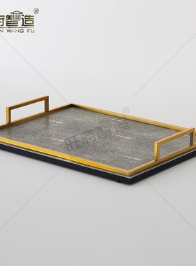 新中式风茶几收纳托盘创意摆件