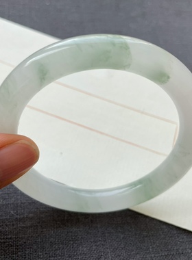 青绿色玉石手镯灵玥金丝玉无优化