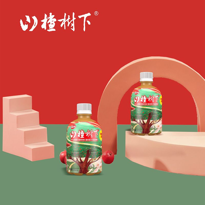 冠芳山楂树下无蔗糖350ml/1.25升果汁开胃消食饮品0蔗糖果肉饮料 - 图1