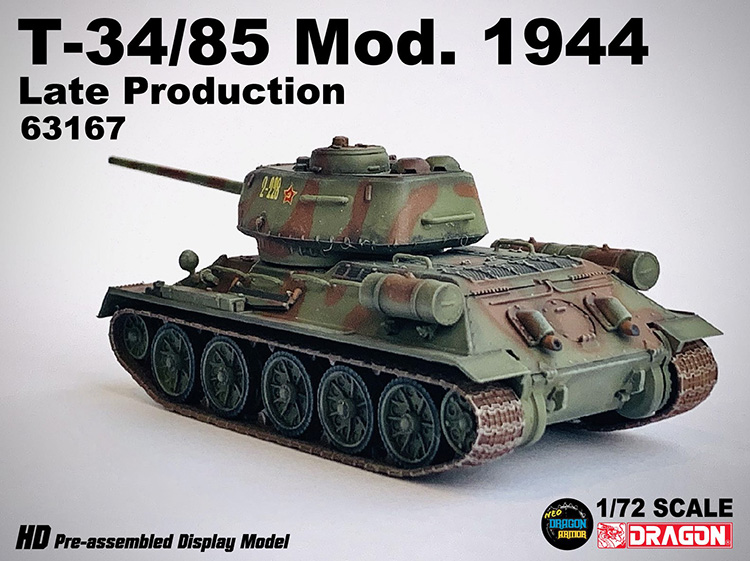 威龙成品 63167 1/72 苏联T-34/85坦克模型 T34后期型 东线1944 - 图0