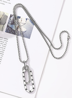 新款轻奢小众闪耀原创吊坠毛衣链