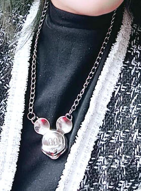 项链米奇女挂坠学生锁骨链