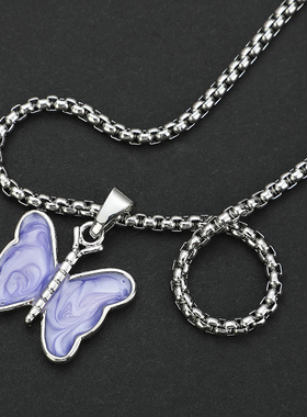 复古蝴蝶男士长款嘻哈风挂饰品