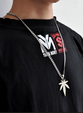 中国有嘻哈街头钛钢男潮项链