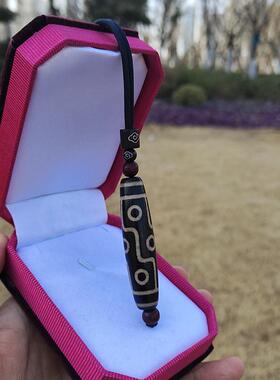 天然西藏老天珠玛瑙挂坠男女项链