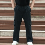 Рабочие хлопковые утепленные дорожные штаны, свободный прямой крой, большой размер