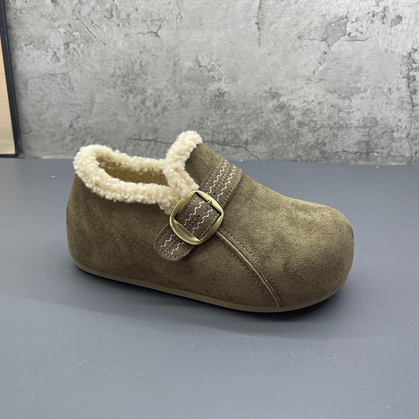 厚底内增高加绒保暖全包勃肯鞋女2025新款冬保暖毛毛口雪地靴棉鞋 - 图3