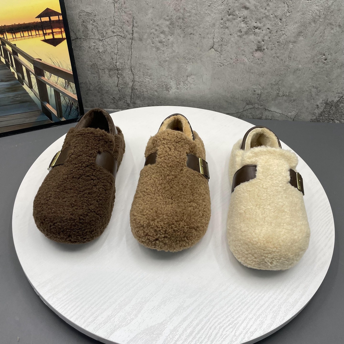 2025秋冬季新款撤柜断码圆头套脚勃肯鞋轻便内增高保暖毛毛鞋女鞋,淘宝优惠券,粉丝福利购,淘宝优惠卷