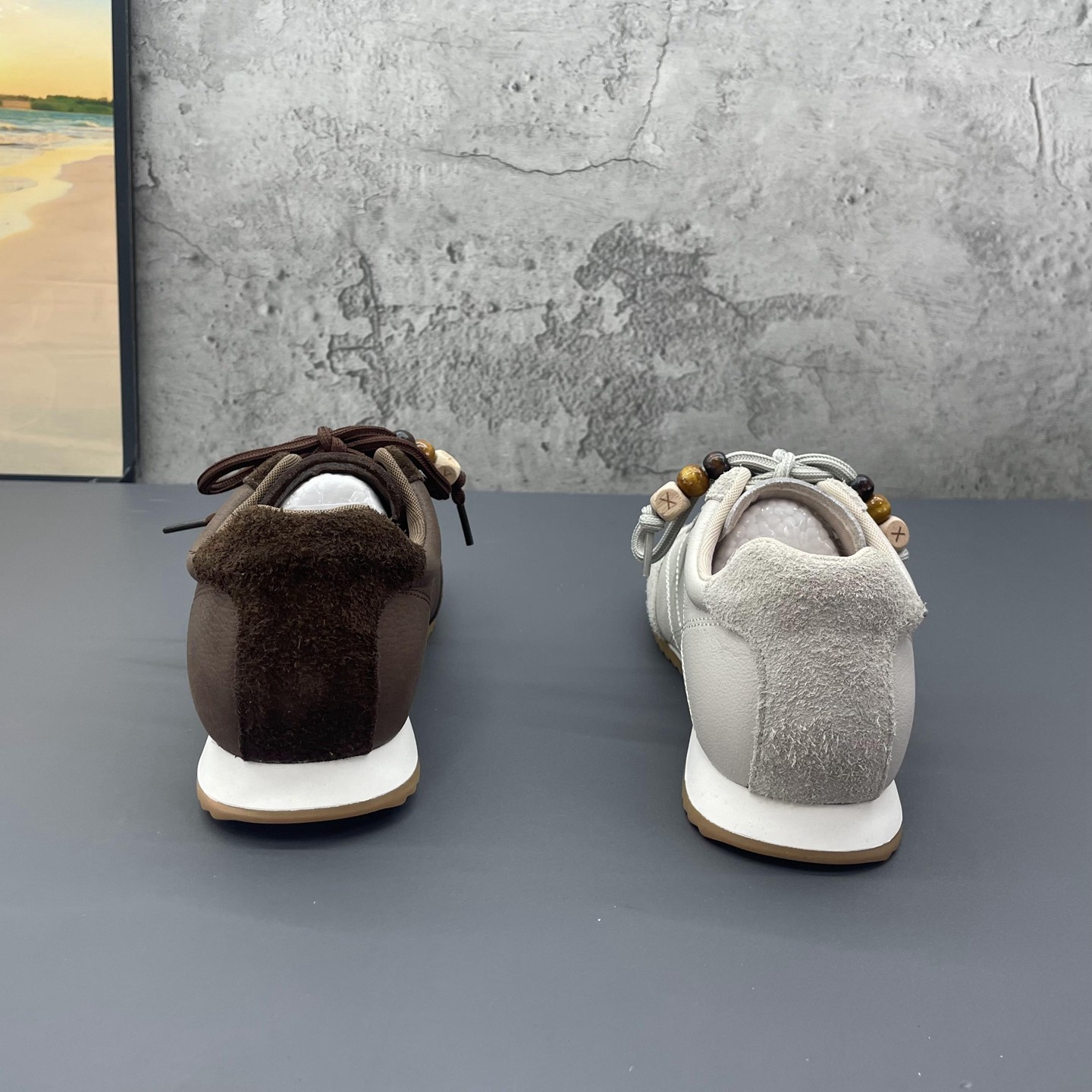 真皮牛皮系带牛筋平底袋鼠鞋2025秋季新款撤柜断码运动休闲鞋女鞋,淘宝优惠券,粉丝福利购,淘宝优惠卷