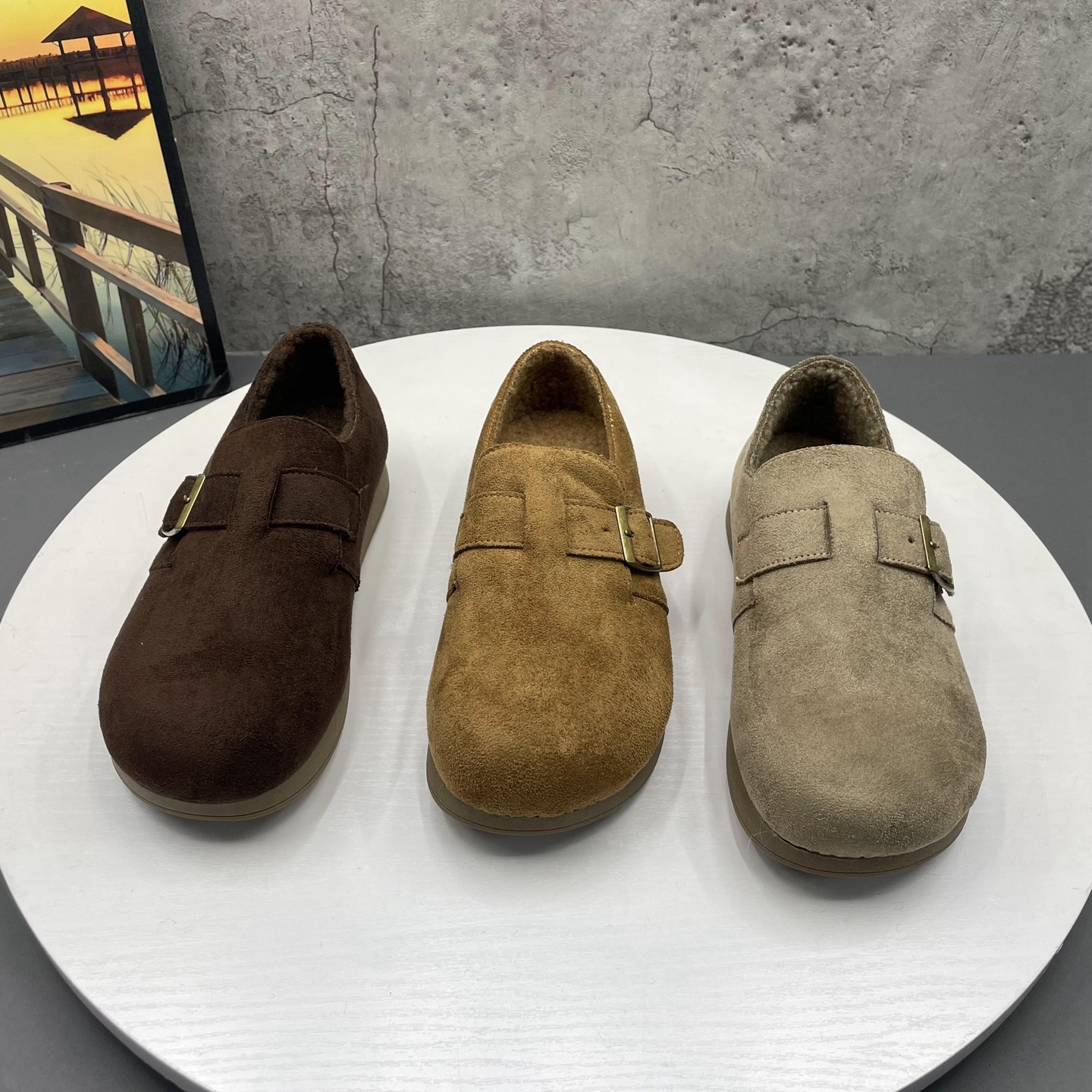 3厘米巨软高弹底加绒勃肯鞋女冬季新款平底复古绒里保暖勃肯鞋女,淘宝优惠券,粉丝福利购,淘宝优惠卷