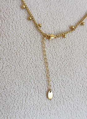 RUK蹦迪满金露珠复古古巴链锁骨