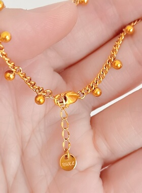 不掉色法式小众迪拜蹦迪手链