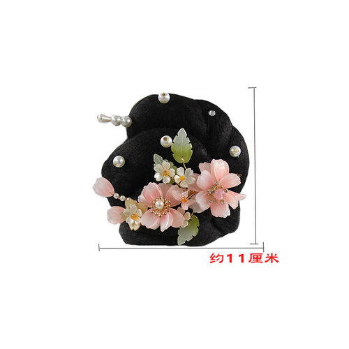 古装古典舞民族舞汉服头饰假发舞蹈发髻独舞艺考舞台表演假发发饰 - 图1