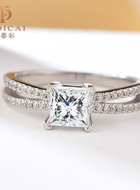 私人定制戒指梵蒂彩莫桑石时尚