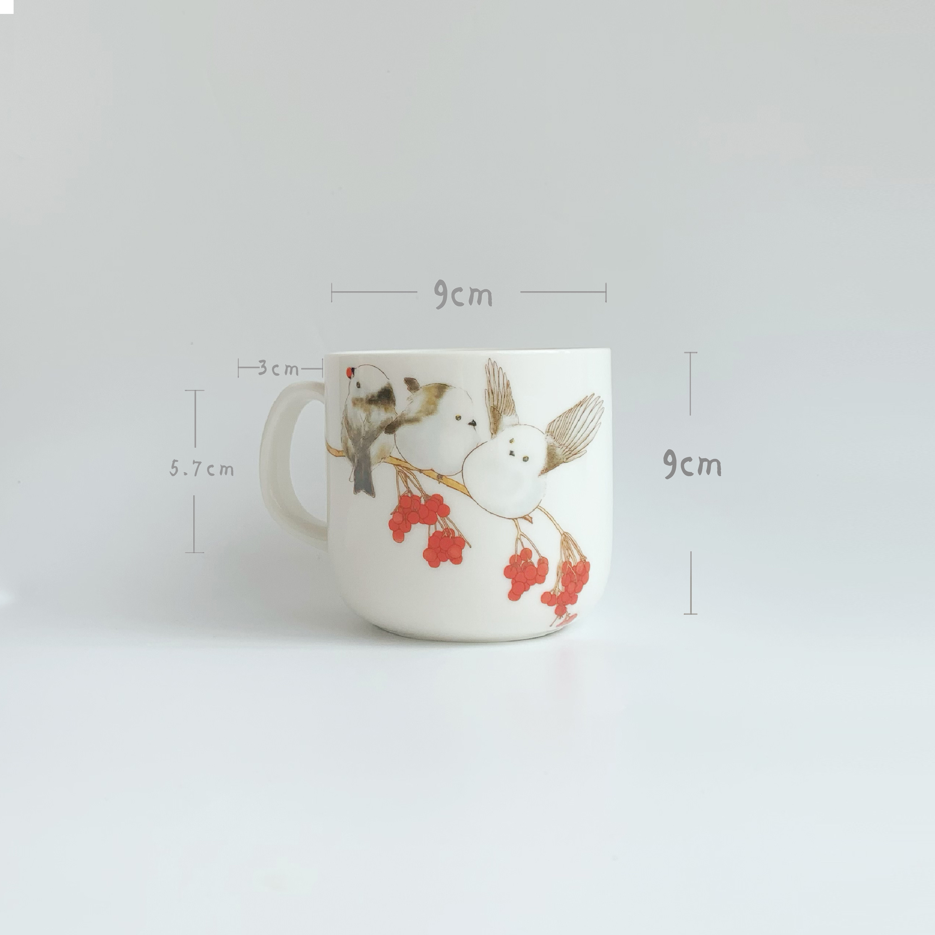 小肥啾银喉长尾山雀鸟私人定制饭碗餐盘子水杯子大号原创德化白瓷,淘宝优惠券,粉丝福利购,淘宝优惠卷