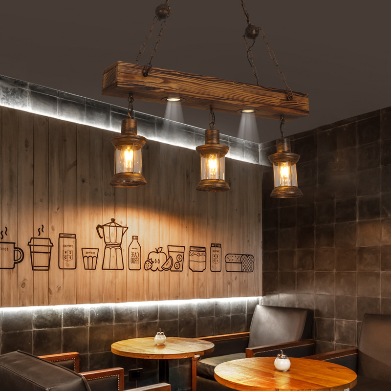 复古工业风餐厅咖啡店吊灯创意美式餐桌茶室收银台灯酒馆吧台射灯 - 图1