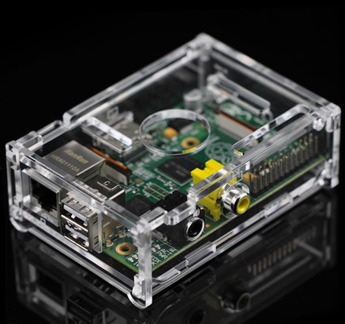 老款树莓派1代亚克力外壳Raspberry Pi B 512M透明机箱固定架盒子 - 图1