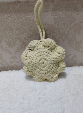 成品山茶花耳机包手工编织礼物零钱包甜美创意迷你小包送女生礼品
