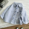 Pure cotton boys' shirts, spring and autumn casual tops, thin jackets