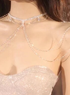 女神新衣~欧美性感胸链身体链个性网红比基尼甜酷辣妹项链时尚