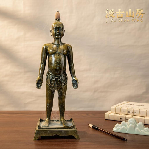 中医馆针灸铜人人体经络穴位铜人模型中医馆开业摆件35cm教学模型 - 图1