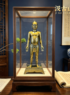 针灸铜人可扎针模型桌面装饰摆件