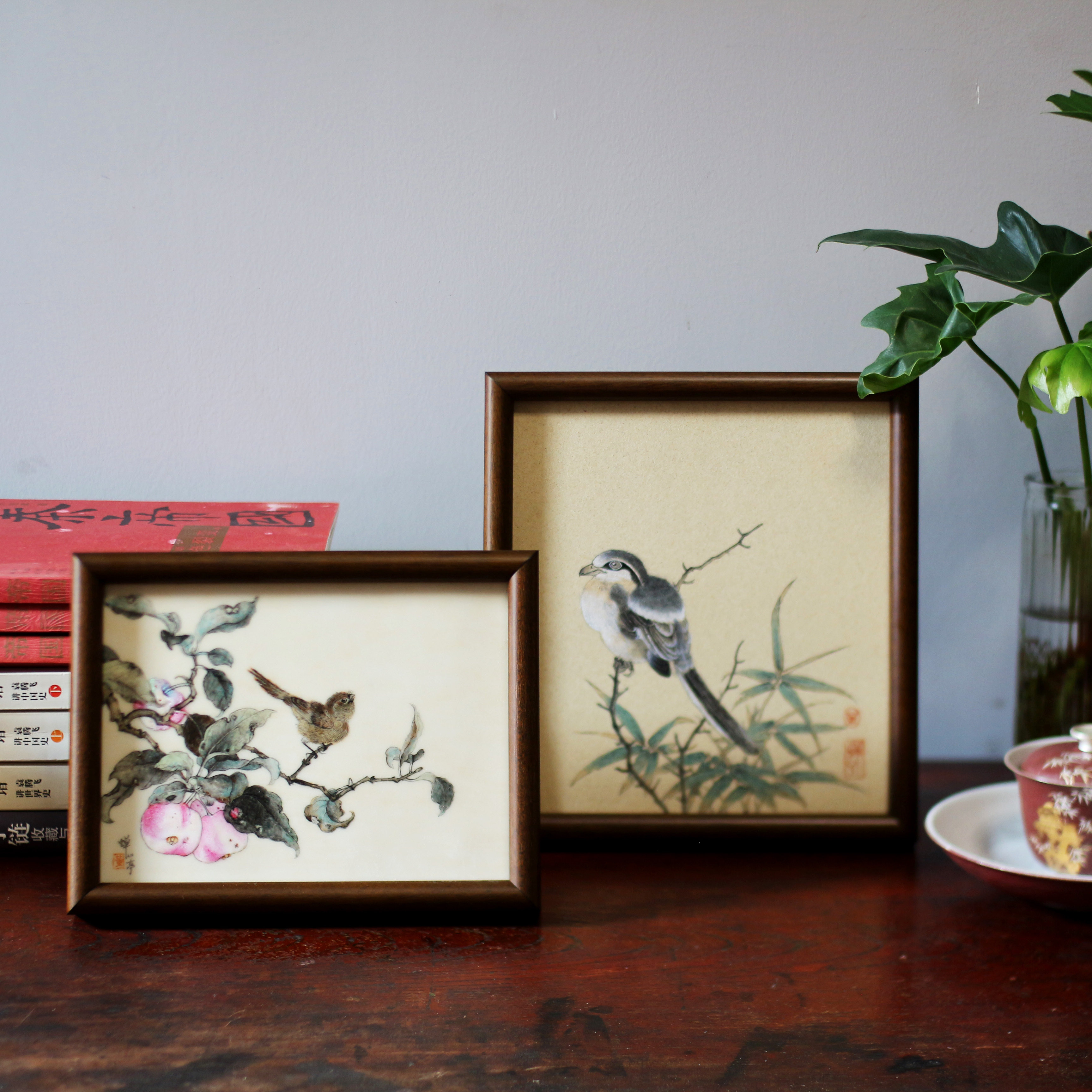 蝉心亭陶瓷瓷板画景德镇手绘新中式文人挂画茶空间装饰画茶道配件,淘宝优惠券,粉丝福利购,淘宝优惠卷