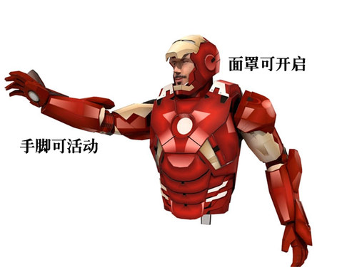 3D纸模型 钢铁侠复仇者联盟 摆件礼物diy非金属不可穿戴 - 图0