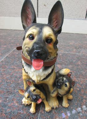 居家精致环保树脂母子电视柜狼狗