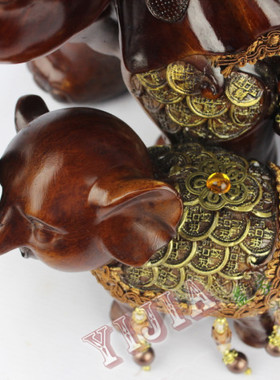 婚庆礼物树脂大象摆件创意装饰