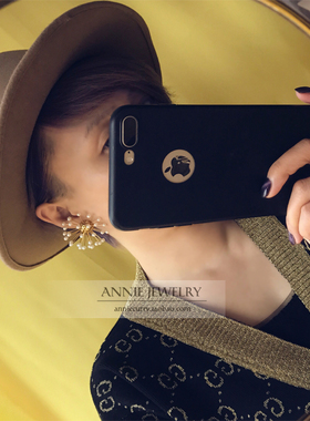 AnnieJewelry珍珠大丽花耳环