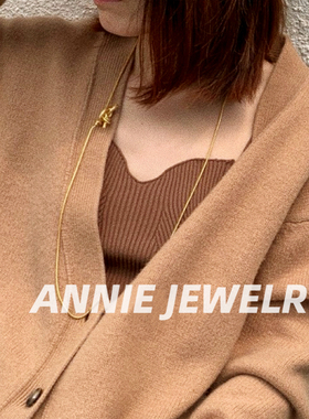 AnnieJewelry绳结蛇骨毛衣长项链