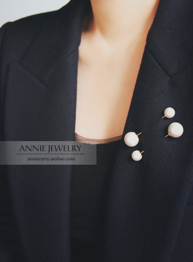 AnnieJewelry一字形珍珠胸针