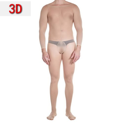 3D/10D薄款面膜连身袜男情趣哑光连体袜JJ套大码性感全身丝袜女 - 图0