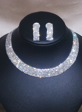 Luxury Classic Female Engagement Jewelry Fashion Crystal Nec