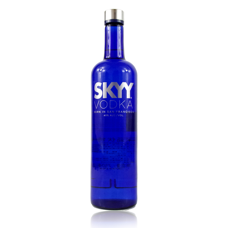 sky蓝天深蓝伏特加原味樱桃菠萝柑橘莓子香草味skyy蓝瓶洋酒Vodka - 图0