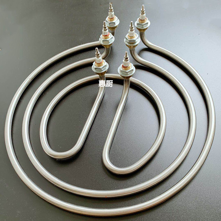 商用煮面炉配件大全蒸包炉加热管卤水桶 304加厚不锈钢圆形发热棒 - 图1